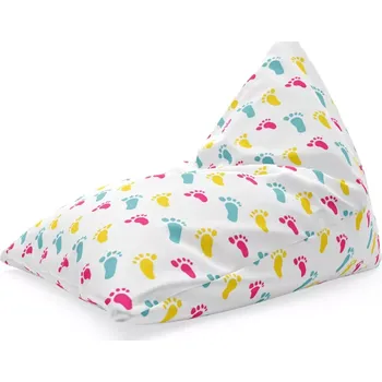 Sedací pytel Sablio Sedací vak Triangl Obtisk nožiček: 120 x 100 x 100 cm