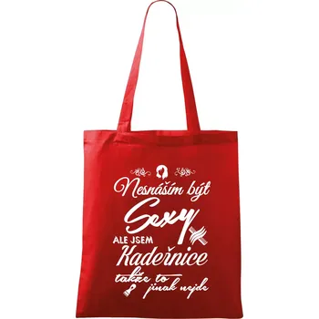 Nesnáším být sexy - Kadeřnice - Taška bavlněná - 42 x 38 cm ( Červená )