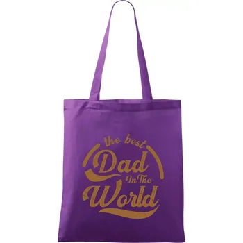 The best dad in the world - psaci - Taška bavlněná - 42 x 38 cm ( Fialová )