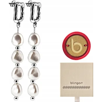 Náušnice Dámské visací Náušnice s perletí, chirurgická ocel BLINGART