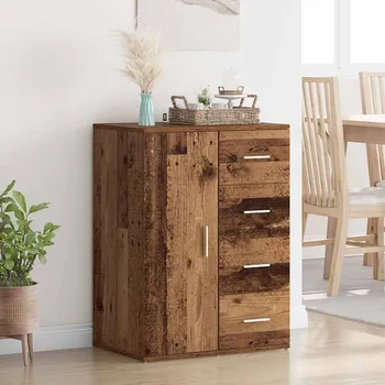 Příborník do zásuvky vidaXL Servírovací skříň Staré dřevo 59 x 39 x 80 cm kompozitní dřevo