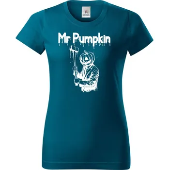 Mr. Pumpkin, bílý tisk - Dámské tričko Basic - Nejoblíbenějí - S
