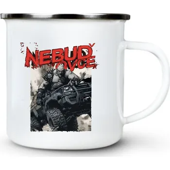 Offroad, NEBUĎ OVCE, 4x4 - Plechový hrnek VELKÝ 400ml (500 ml po okraj) - 400 ml