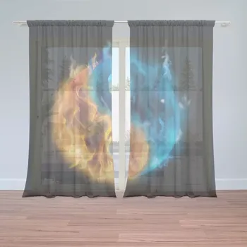 Záclona Sablio Záclony Ohnivé jin a jang: 2ks 150x250cm