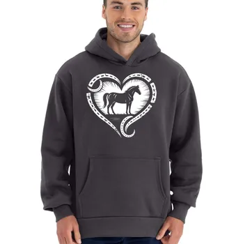 Chlapecké tričko Kůň v srdci, bílý tisk - Mikina OVERSIZE - unisex NOVINKA - 3XL