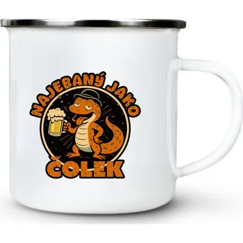 Najebaný jako čolek - Plechový hrnek VELKÝ 400ml (500 ml po okraj) - 400 ml