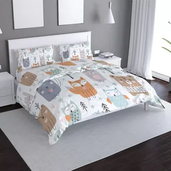 Povlečení Sablio Povlečení Animovaná lesní zvířátka - 140x200 / 90x70