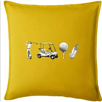 Polštář Golfový set - Polštář 50x50 - 50x50 - Pouze potah ( Žlutá )