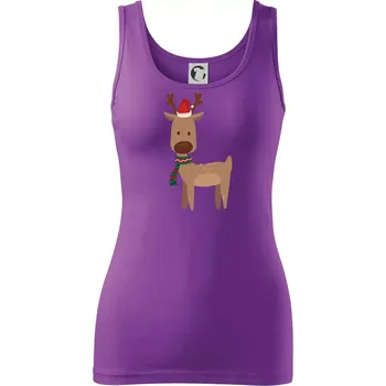 Dámské tričko Vánoční sob - Dámské tílko - XS ( Fialová )