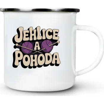 Jehlice a pohoda - Plechový hrnek VELKÝ 400ml (500 ml po okraj) - 400 ml