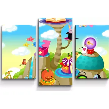 Obraz Sablio Obraz - 3-dílný Pohádkový svět - 75x50 cm
