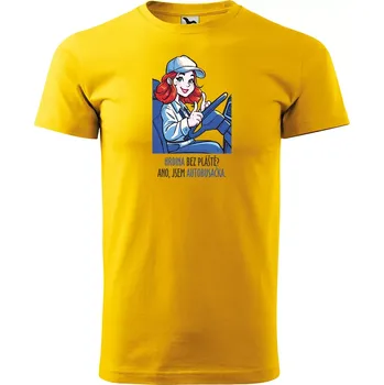 Pánské tričko Sablio Tričko s potiskem Ano, jsem autobusačka - žluté M