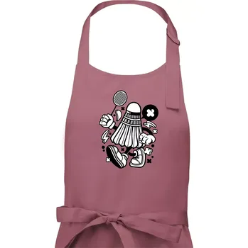 Kuchyňská zástěra Badmintoňák - Dámská zástěra na vaření - Univerzální velikost ( Starorůžová )