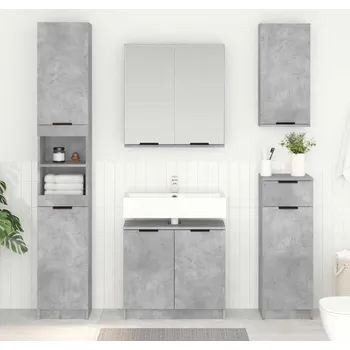 Koupelnový nábytek vidaXL Koupelnová skříň s úložištěm Betonově šedá 64,5 x 33,5 x 59 cm