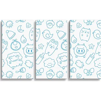 Obraz Sablio Obraz - 3-dílný Kreslení - 120x80 cm