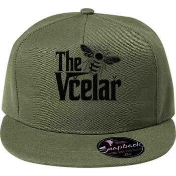 Pánské tričko The včelař, černý potisk - Kšiltovka, čepice 5P RAP - nastavitelná