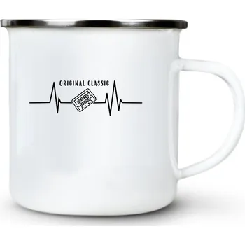 ORIGINÁL CLASSIC, EKG, puls, kazeta, V2 - Plechový hrnek VELKÝ 400ml (500 ml po okraj) - 400 ml