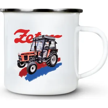 Zetor 7211, V2 - Plechový hrnek VELKÝ 400ml (500 ml po okraj) - 400 ml