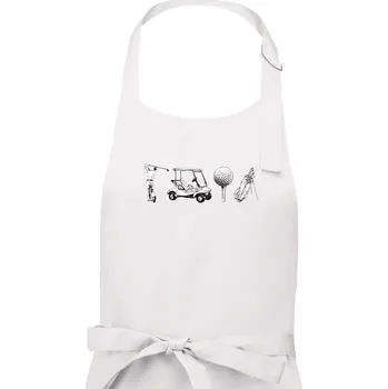 Kuchyňská zástěra Golfový set - Dámská zástěra na vaření - Univerzální velikost ( Bílá )