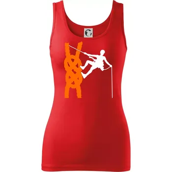 Dámské tričko Lano horolezec - Dámské tílko - XL ( Červená )