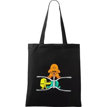 Nákupní taška Elektřina v praxi - Taška bavlněná - 42 x 38 cm ( Černá )