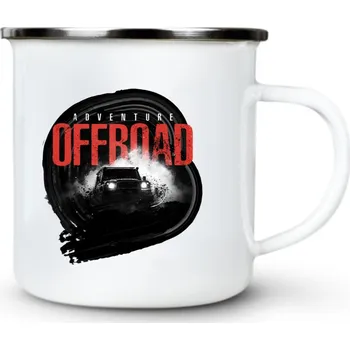 Adventure OFFROAD, 4x4, mlha - Plechový hrnek VELKÝ 400ml (500 ml po okraj) - 400 ml