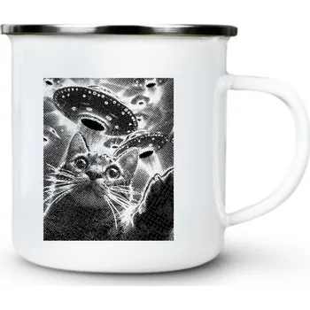 Kočičí únos - Plechový hrnek VELKÝ 400ml (500 ml po okraj) - 400 ml