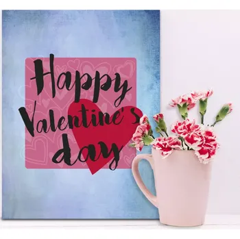 Plechová cedule Sablio Dárková cedulka Happy Valentine’s day: 30x40 cm