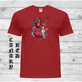 Pánské tričko levne-bavlnene-tricko-potisk-ninja Barva: Canary red - kanársky červená, velikost: XXL