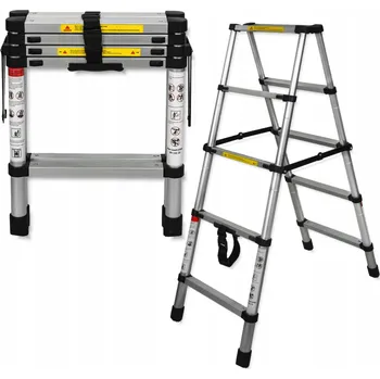 Žebřík Hliníkový Žebřík Forcekraft 2 x 4 do 150 kg