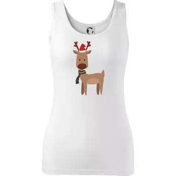 Dámské oblečení Vánoční sob - Dámské tílko - XS ( Bílá )