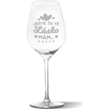 Víno Sablio Sklenička na víno Ještě, že tě lásko mám: 49 cl