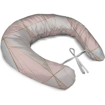 Polštář Sablio Těhotenský polštář Růžovošedé jehlany