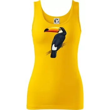 Dámské tričko Tukan kreslený - Dámské tílko - S ( Žlutá )