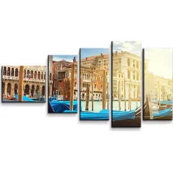 Obraz Sablio Obraz - 5-dílný Gondola - 100x60 cm