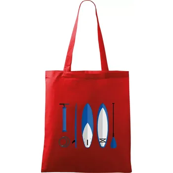 Nákupní taška Paddleboard set - Taška bavlněná - 42 x 38 cm ( Červená )