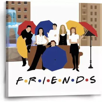 Obraz Sablio Obraz Seriál přátelé FRIENDS Gauč u fontány - 50x50 cm
