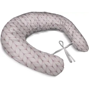 Polštář Sablio Těhotenský polštář Bledě růžové pletení