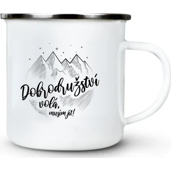 Dobrodružství volá, V2 - Plechový hrnek VELKÝ 400ml (500 ml po okraj) - 400 ml