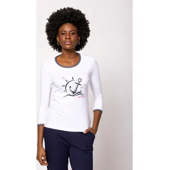 Dámské tričko HEAVY TOOLS DÁMSKÉ TRIČKO S 3/4 RUKÁVEM CARLOS25 BÍLÉ WHITE M