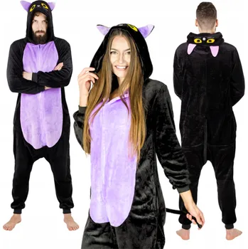 Dámské pyžamo Kigurumi Onesie Kočka teplákovka pyžamo kombinéza S