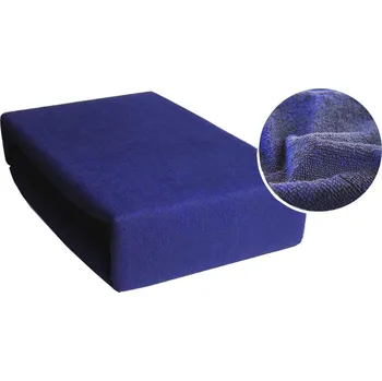 Prostěradlo Froté prostěradlo s gumou 200x220 granátové (tmavě modré)