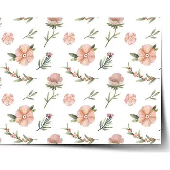 Plakát Sablio Plakát Malované květy - 60x40 cm