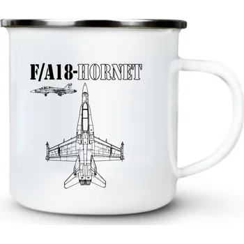 Hornet F/A18 - Plechový hrnek VELKÝ 400ml (500 ml po okraj) - 400 ml