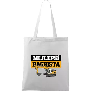 Nejlepší bagrista - Taška bavlněná - 42 x 38 cm ( Bílá )