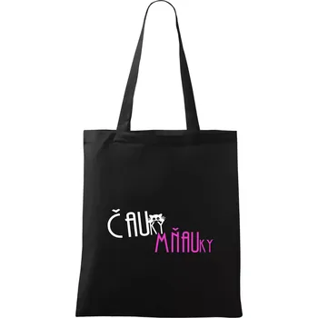 Nákupní taška Čauky mňauky - Taška bavlněná - 42 x 38 cm ( Černá )