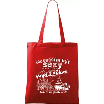 Nákupní taška Nesnáším být sexy - vyvažečka - Taška bavlněná - 42 x 38 cm ( Červená )