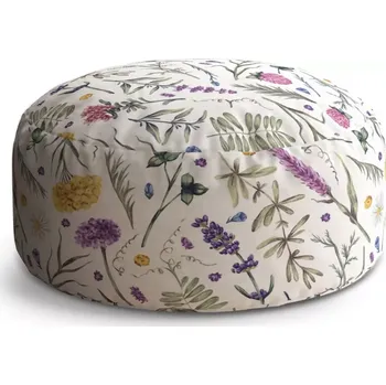 Taburet Sablio Taburet Circle Babiččina zahrádka: 38x48 cm