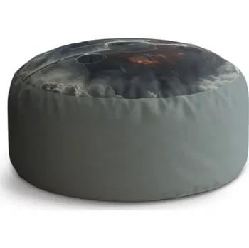 Taburet Sablio Taburet Circle Letadlo v bouři: 38x48 cm