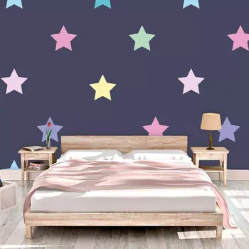 Tapeta Sablio Tapeta Hvězdy na modré - 125x75 cm